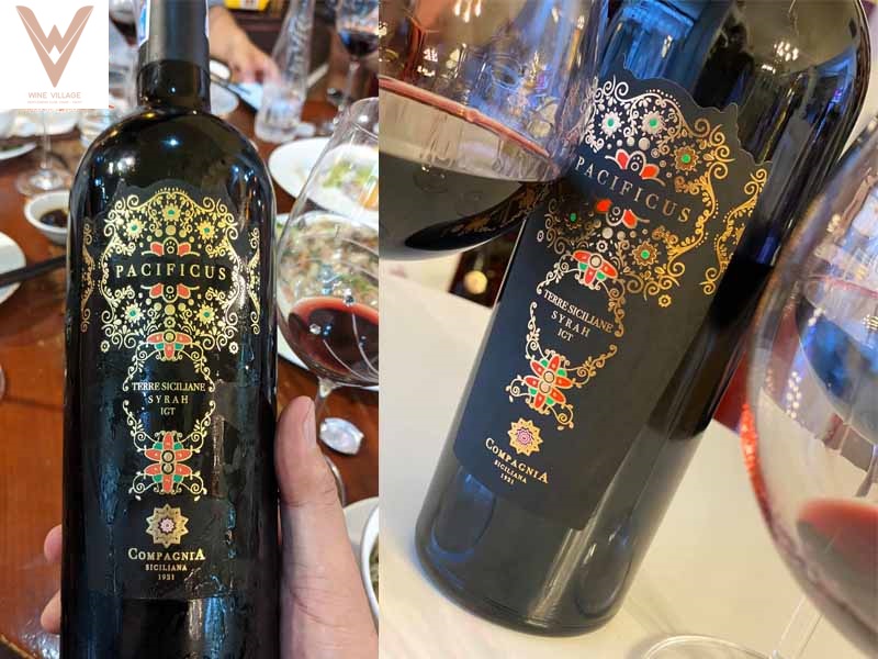 Rượu vang Pacificus Terre Siciliane Syrah tại hcm